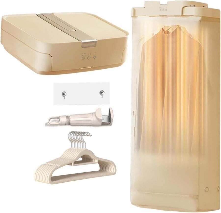 Draagbare Wasdroger Mini Droger Kleding Drogen Geen Perforatie Nodig 103L Capaciteit Wit