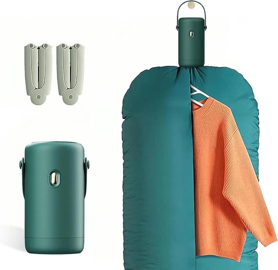 Draagbare Wasdroger Mini Droger Kleding Drogen Opvouwbaar Ontwerp 7.87 x 14.48 x 7.87 cm Wit