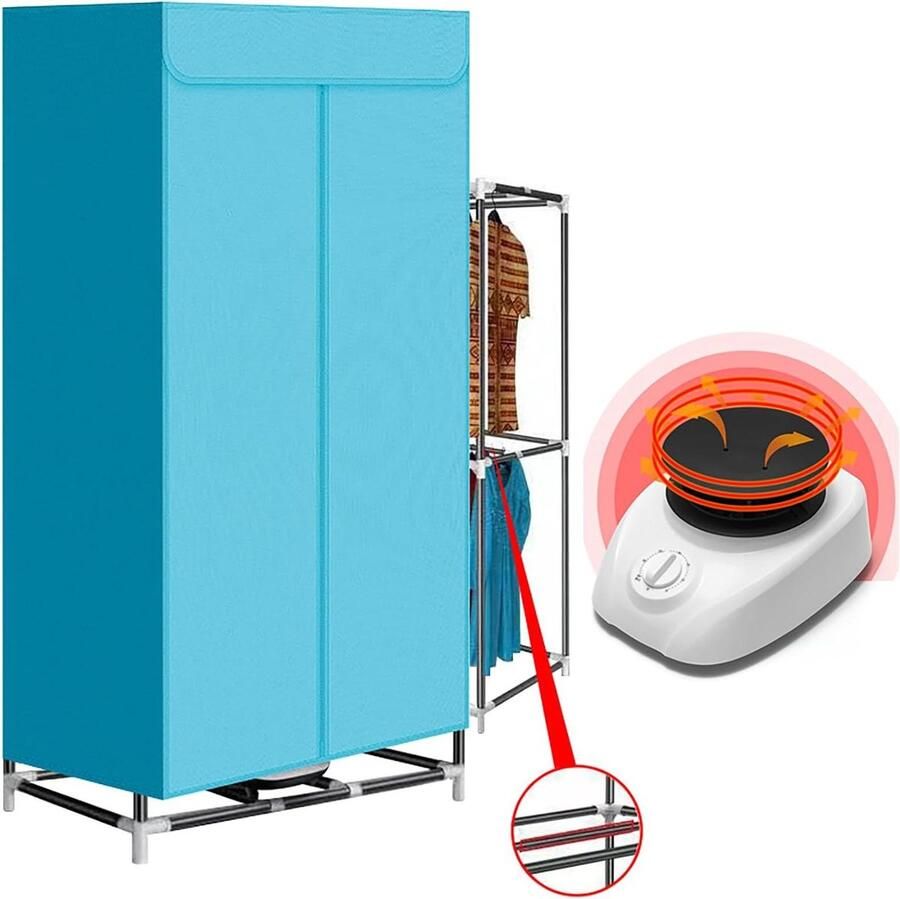 Draagbare Wasdroger Mini Droger Kleding Drogen Ruimtebesparend Ontwerp 450 Liter Capaciteit Wit