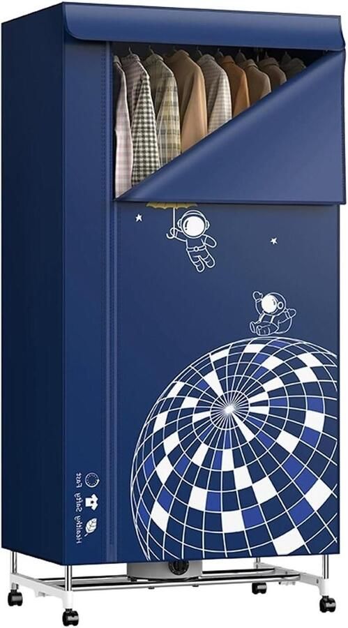 Draagbare Wasdroger Mini-droger Kledingdroger Kleding Drogen 360 Graden Convectie 470L Ruimte Blauw