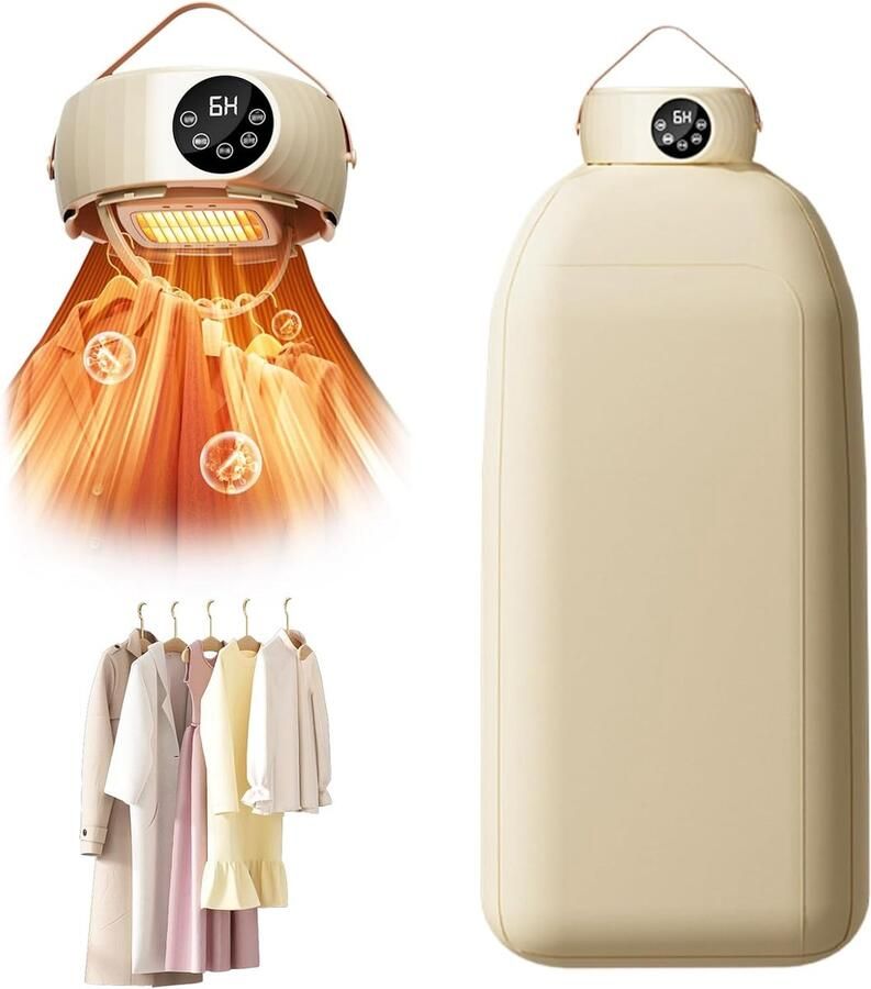 Draagbare Wasdroger Mini Droger Snel Kleding Drogen Instelbare Timer 6-9 Shirts Beige