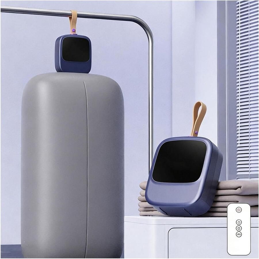 Draagbare Wasdroger Mini Droger Snel Kleding Drogen Touchscreen Bediening 17x15x5.5 cm Blauw