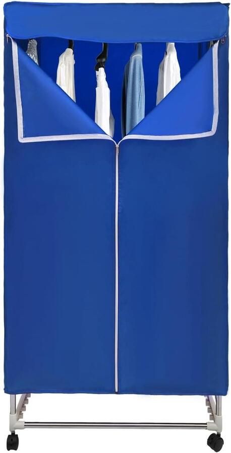 Draagbare Wasdroger Mini Droogmachine Snel Kleding Drogen Opvouwbaar Ontwerp 150 cm Hoog Blauw