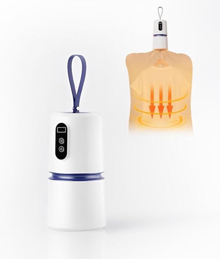 Draagbare wasdroger – Mini Elektrische Opvouwbare Droogmachine Met Droogtas – 360° Hetelucht Drogen Met Slimme Timing – Energiezuinige en stille kledingdroger – Handige opvouwbare elektrische droogmachine voor dagelijks gebruik en vakantie