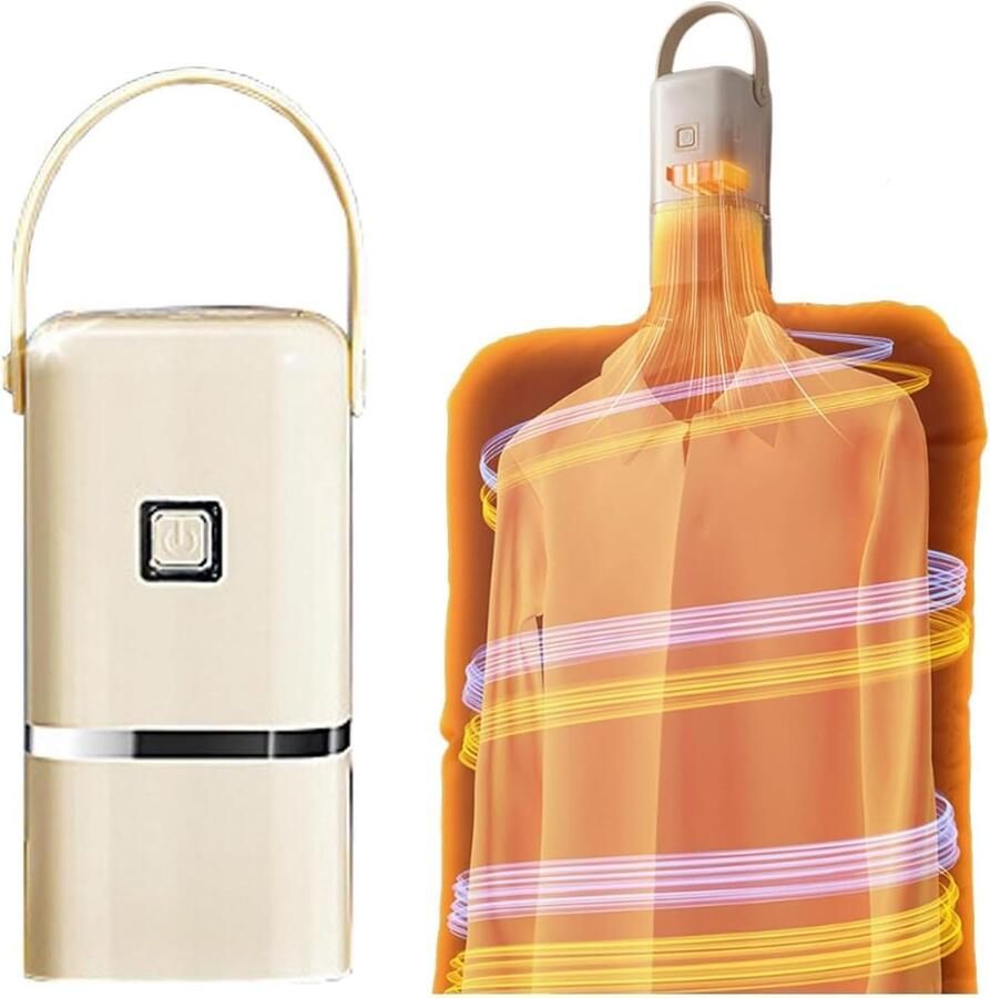 Draagbare Wasdroger Opvouwbare Mini Droger Lichte Kleding Drogen PTC Circulatie Verwarming 3 6 Uurs Timer Wit