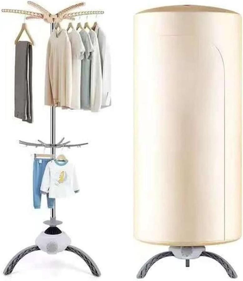 Draagbare Wasdroger Reisdroger Compact Snel Kleding Drogen Opvouwbaar Ontwerp 12 kg Capaciteit Beige