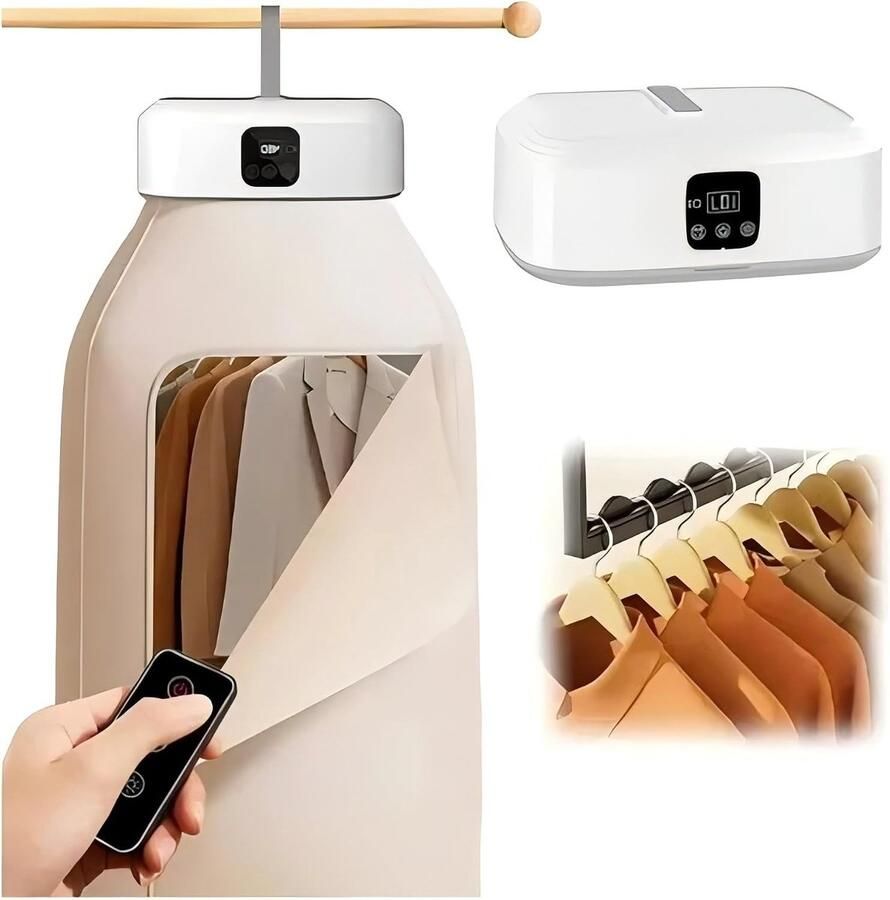 Draagbare Wasdroger Wit 29 x 22 x 10 cm Mini Warmtepompdroger met Timer Voor Thuis en Reizen