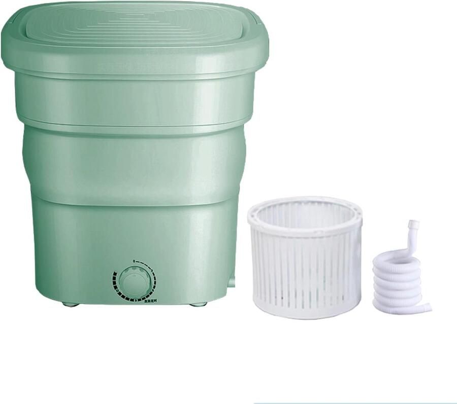 Draagbare Wasemmer Opvouwbare Wasmachine Compact Wassen Semi-automatisch Centrifugeren 11 Liter Capaciteit Wit