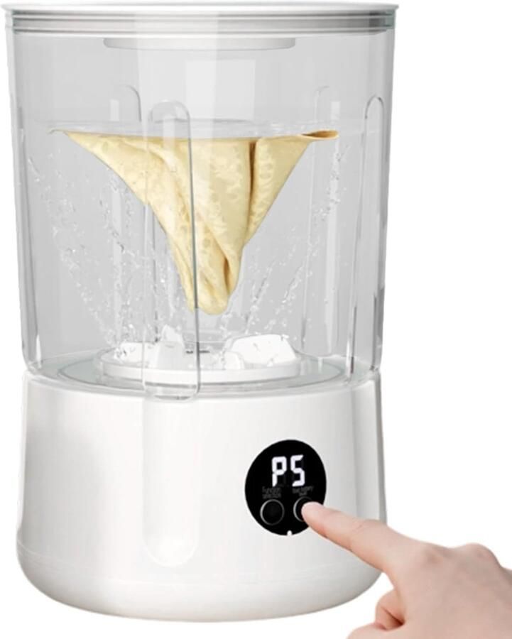Draagbare Wasmachine Compact Reiniger Reizen en Kamperen Oplaadbaar en Draadloos 2 Liter Capaciteit Meerkleurig