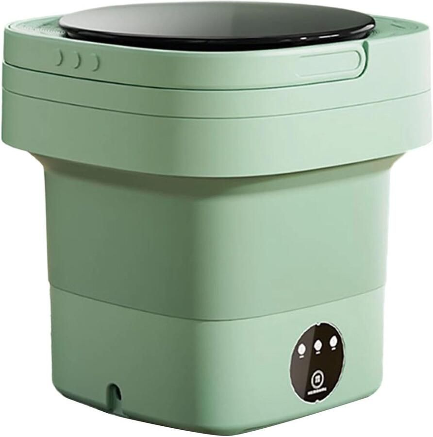 Draagbare Wasmachine Compacte Reiniger Kleine Wasjes Inklapbaar Ontwerp 65 Liter Inhoud Wit