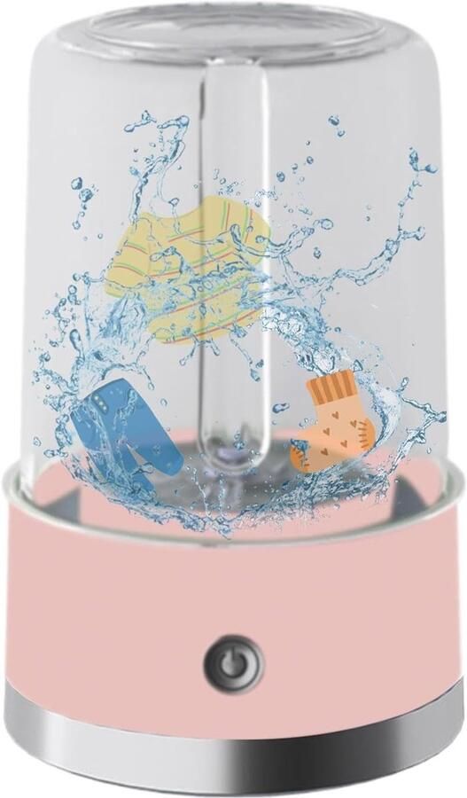 Draagbare Wasmachine Compacte Reiswasser Snel Wasgoed Reinigen Oplaadbaar Via USB 13.8 x 13.5 x 13.8 cm