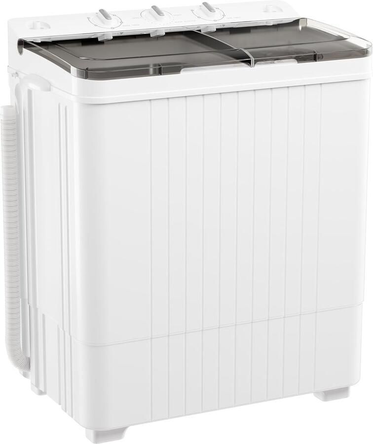 Draagbare Wasmachine Compacte Wasmachine Huishoudelijk Gebruik Dubbele Kuip 4.8 kg Was 4.5 kg Droog