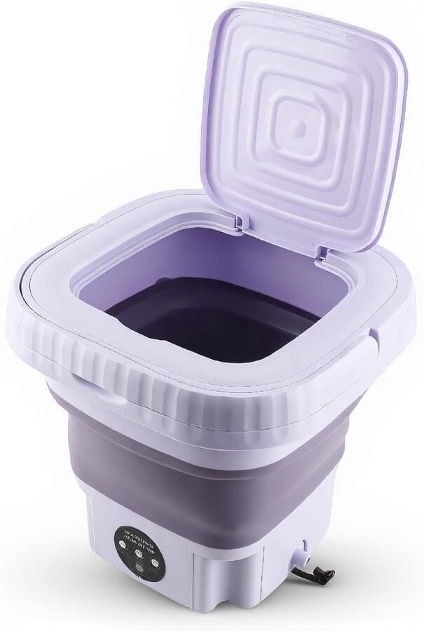 Draagbare wasmachine faltbare waschmaschine krachtige automatische vlekverwijderaar van ABS en PP faltbare waschmaschine 11 liter 10W 12V mini-emmer met Laveuses