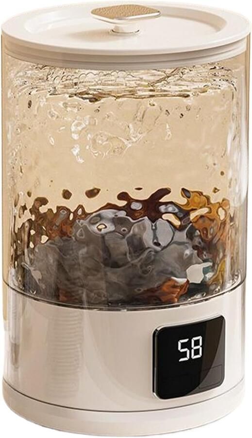 Draagbare Wasmachine Kleine Schoonmaker Kleding Reinigen Geruisloze Werking 1 Liter Capaciteit Wit