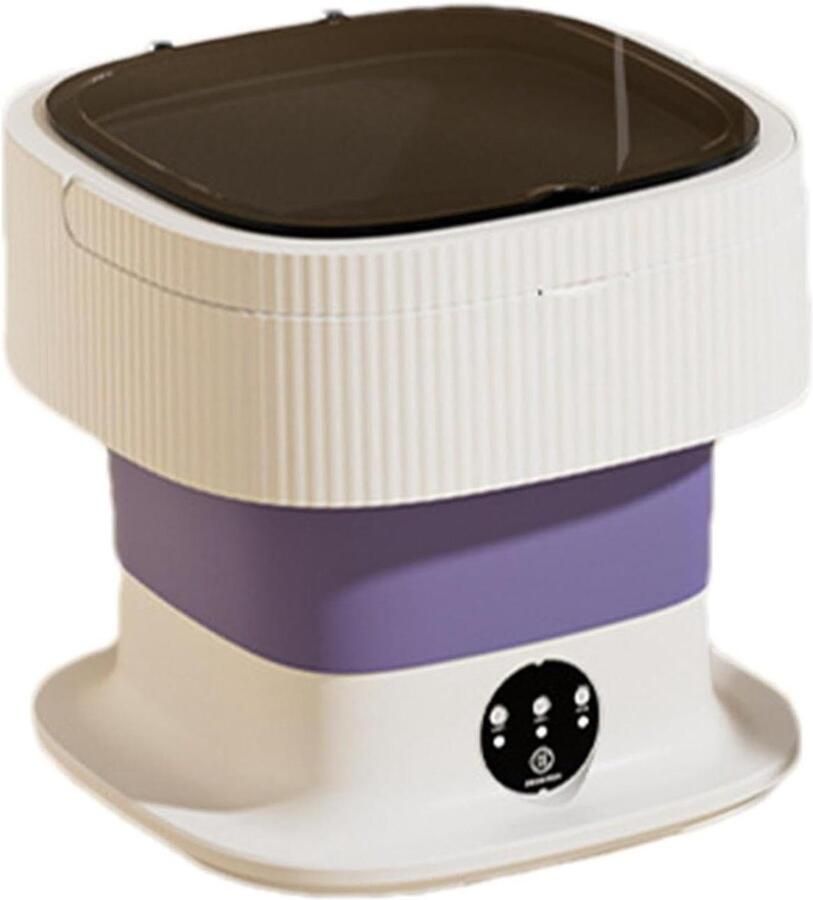 Draagbare Wasmachine Kleine Wasmachine Snel Kleding Wassen Opvouwbaar Ontwerp 10 Liter Paars