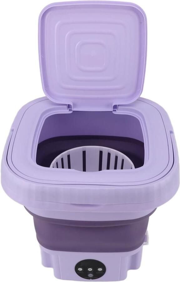 Draagbare Wasmachine Mini Opvouwbaar Snel Kleding Wassen Krachtige Vlekverwijdering 11 Liter Capaciteit Wit