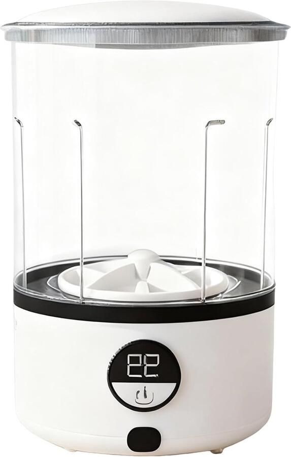 Draagbare Wasunit Mini Wasmachine Reis Wassen Draadloos Oplaadbaar 16.8 cm Wit