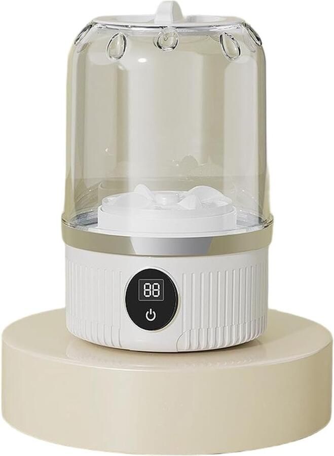 Draagbare Wasmachine Mini Reiniger Reizen en Kleine Ruimtes Simuleert Handwas Compact Formaat Wit