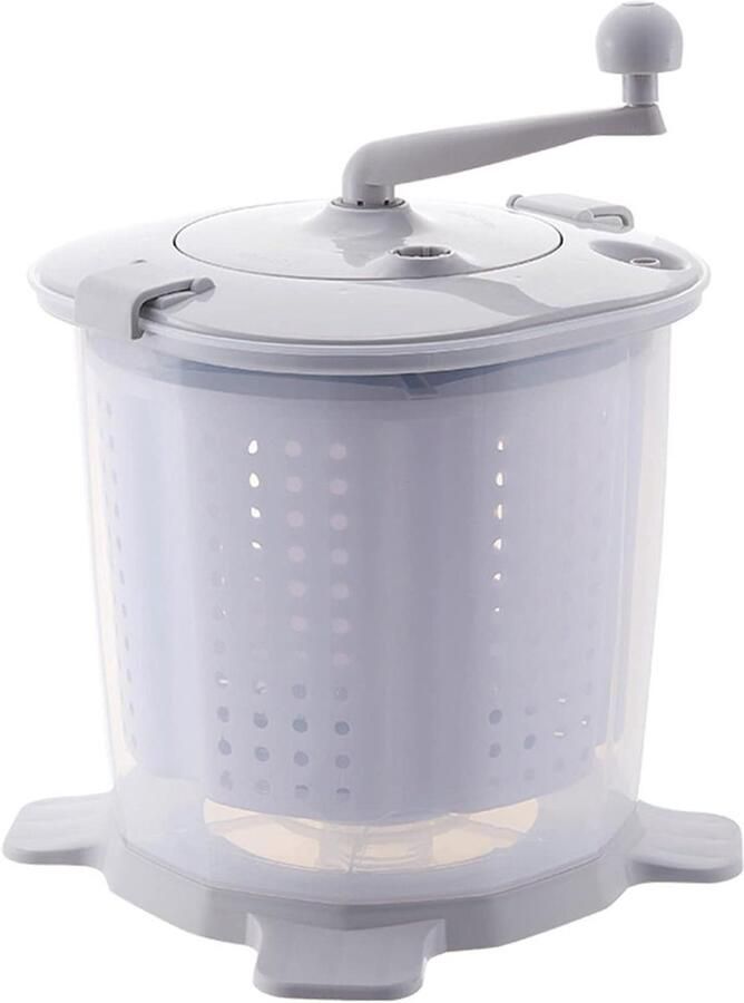 Draagbare Wasmachine Mini Spinner Kleding Reinigen Niet-elektrisch Aangedreven 68 lbs Capaciteit Wit