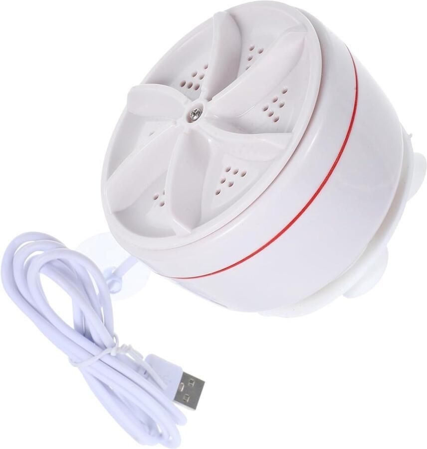 Draagbare Wasmachine Mini Turbo Reizen en Zaken Opvouwbaar Ontwerp 9.7 cm Wit