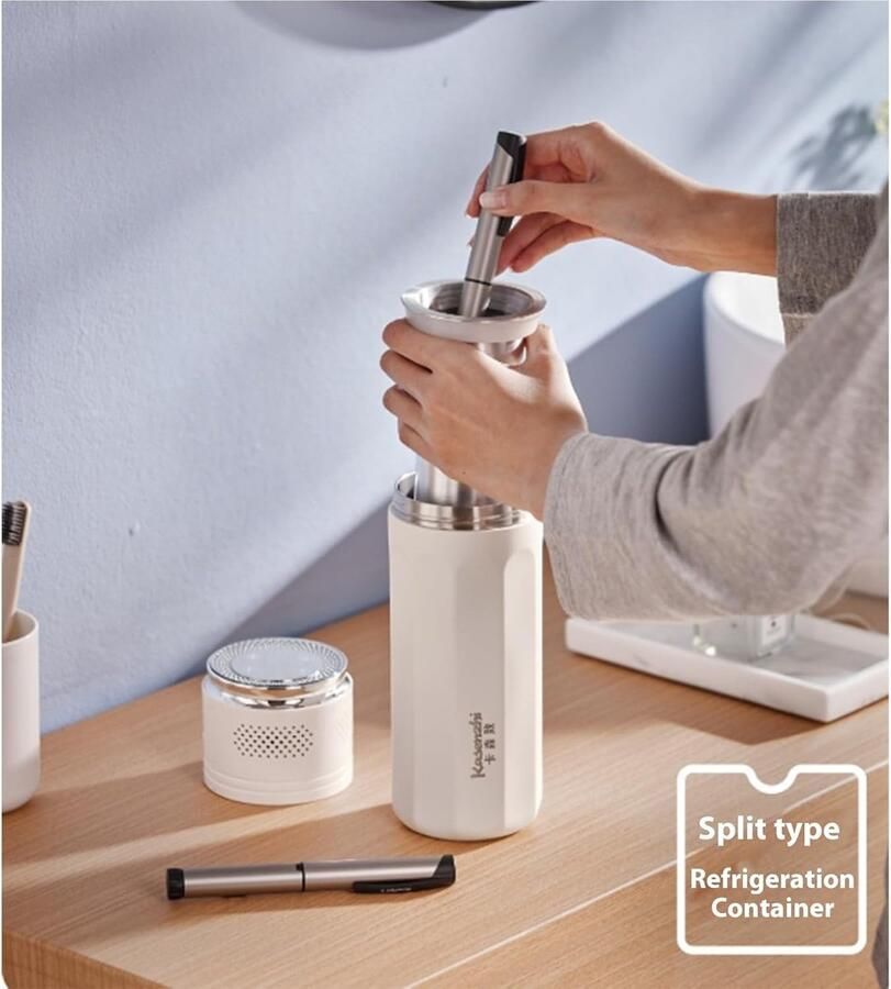 Draagbare wasmachine Mini wasemmer Kleine was doen Opvouwbaar ontwerp 13 liter inhoud Beige
