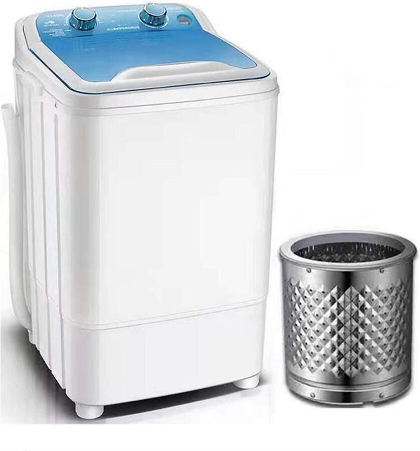 Draagbare Wasmachine Mini Waskracht Kleine Was UV Licht 7 Kg Capaciteit Blauw