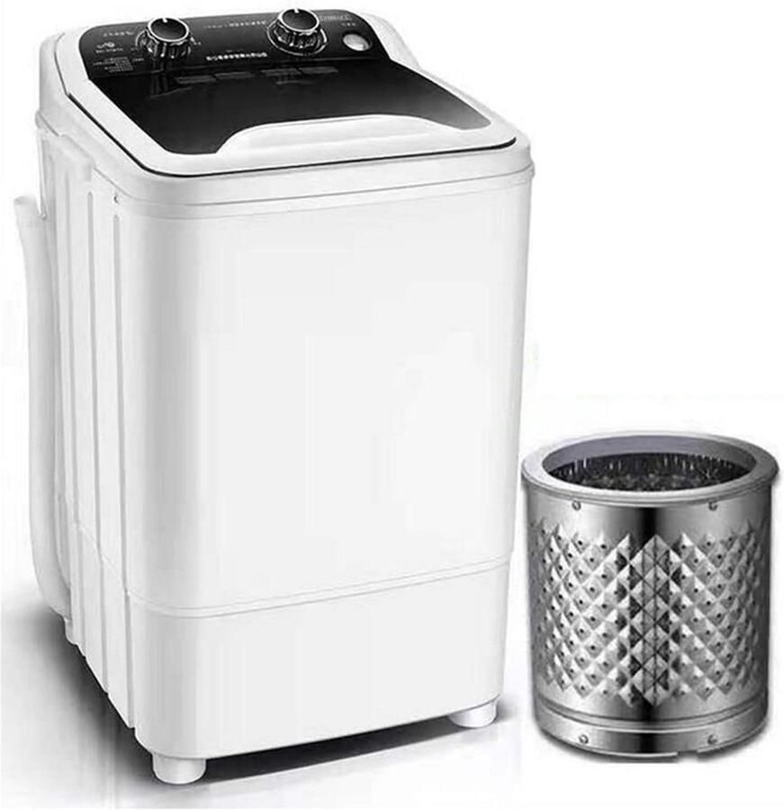 Draagbare Wasmachine Mini Waskracht Kleine Was UV Violet Licht 7 Kg Capaciteit Zwart