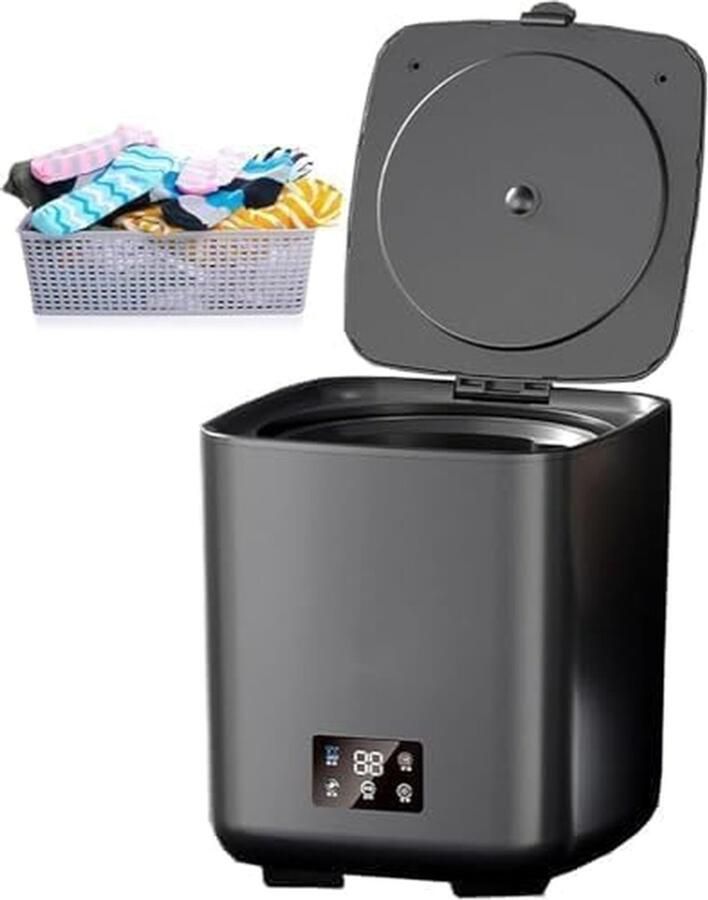 Draagbare Wasmachine Mini Wasmachine Babykleding Wassen Actieve Zuurstof Technologie 10 Liter Capaciteit Zwart