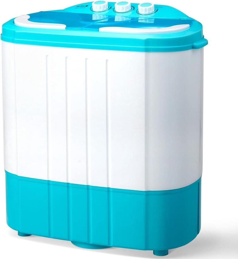 Draagbare Wasmachine Mini Wasmachine Compacte Wasmachine Kleine Wasjes Doen Twin Tub Ontwerp 45 kg Wit