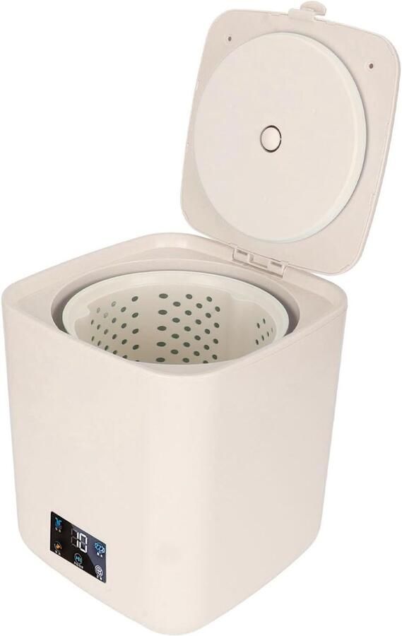 Draagbare Wasmachine Mini Wasmachine Klein Huishouden Volledig Automatisch 7 Liter Beige