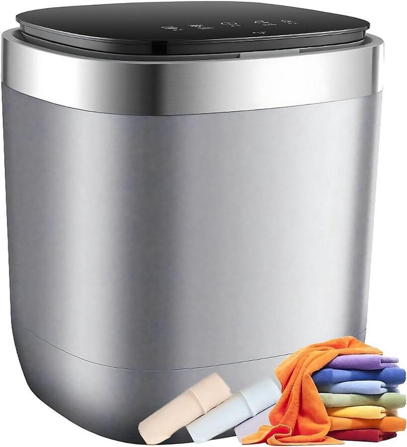 Draagbare Wasmachine Mini Wasmachine Kleine Kleding Wassen Volledig Automatisch 7 Liter Wit