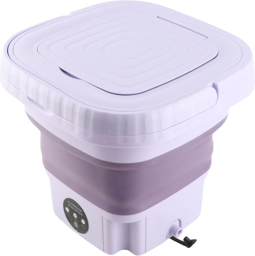 Draagbare Wasmachine Mini Wasmachine Kleine Was Opvouwbaar Ontwerp 11 Liter Capaciteit Lila