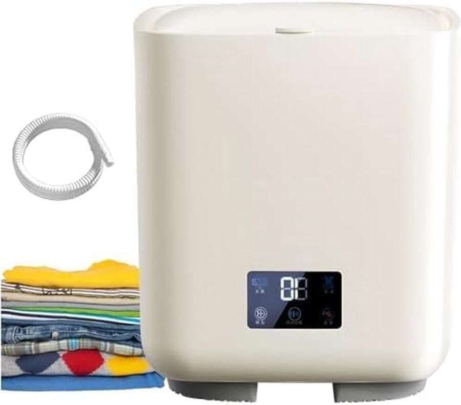 Draagbare Wasmachine Mini Wasmachine Kleine Wasjes Automatische Centrifuge 7 Liter Wit