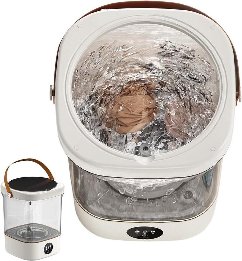 Draagbare Wasmachine Mini Wasmachine Kleine Wasjes Intelligente Bescherming 12 liter Wit
