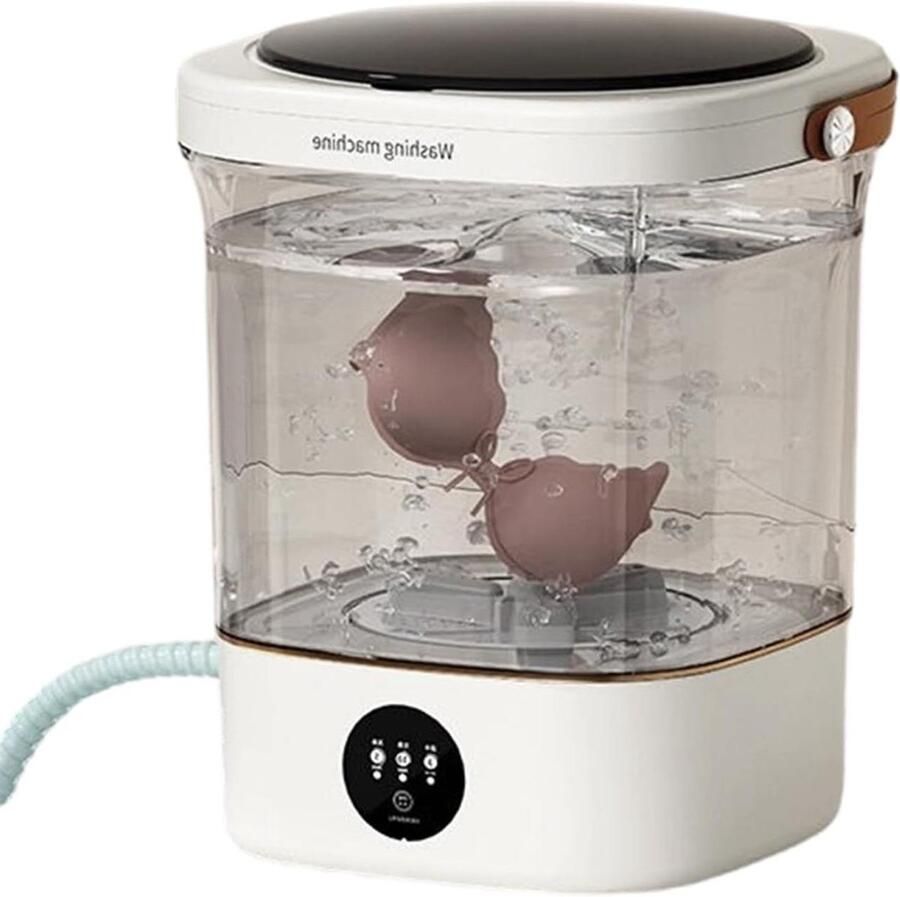 Draagbare Wasmachine Mini Wasmachine Kleine Wasjes Opvouwbaar Ontwerp 12 Liter Wit