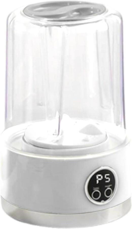 Draagbare Wasmachine Mini Wasmachine Ondergoed Hygiënisch Wassen Draadloos Ontwerp 21 x 14 x 21 cm Wit