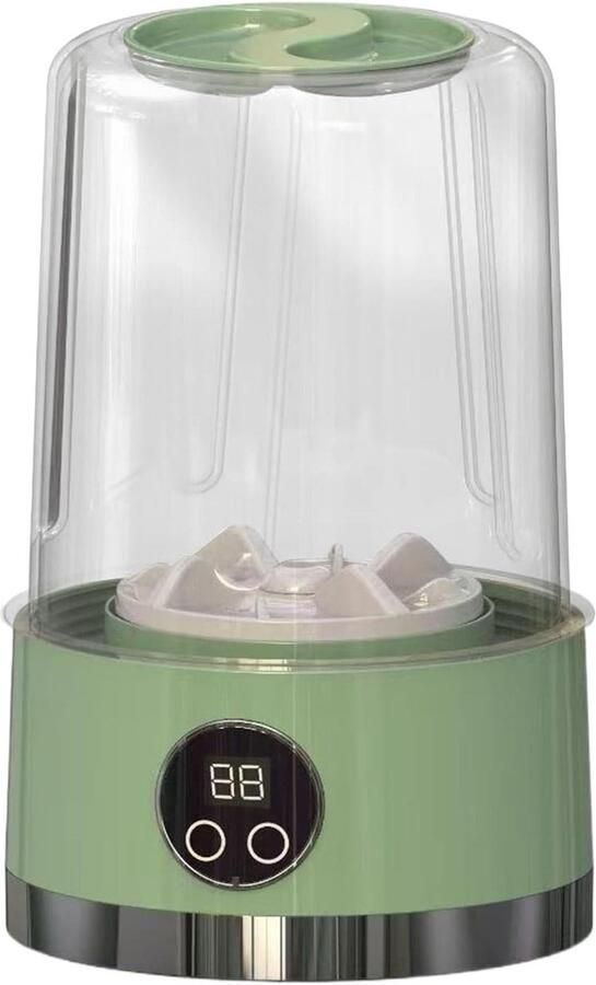 Draagbare Wasmachine Mini Wasmachine Ondergoed Reinigen Draadloos en Stil 14 cm Diameter Groen
