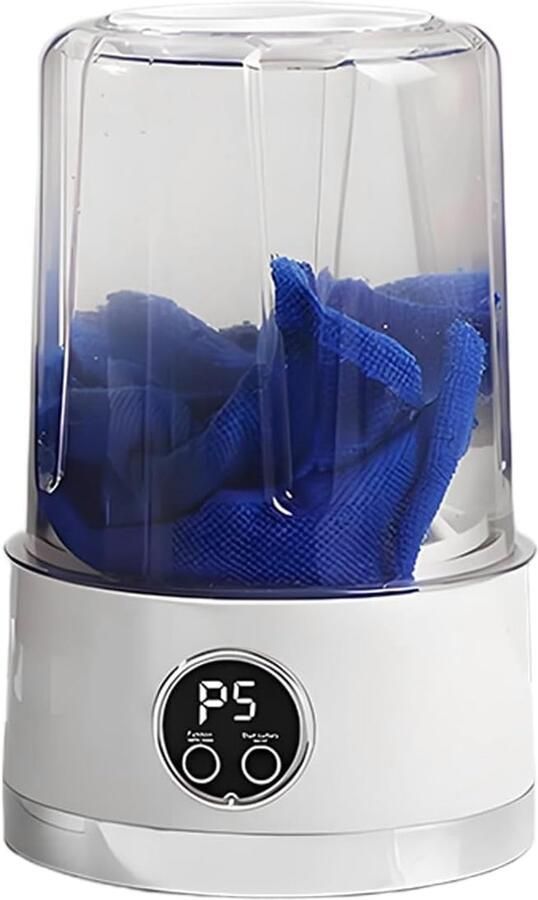 Draagbare Wasmachine Mini Wasmachine Ondergoed Snel Wassen Zelfdrogend Digitaal Display 13 x 13 x 13 cm
