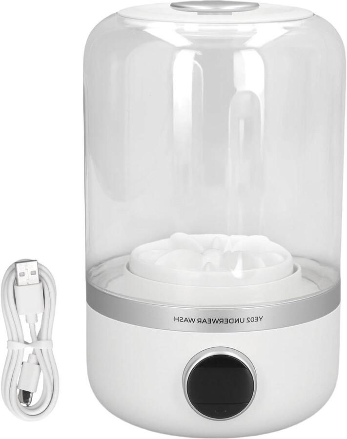 Draagbare Wasmachine Mini Wasmachine Ondergoed Wassen Zachte Cyclus 22 x 13 x 13 cm Wit