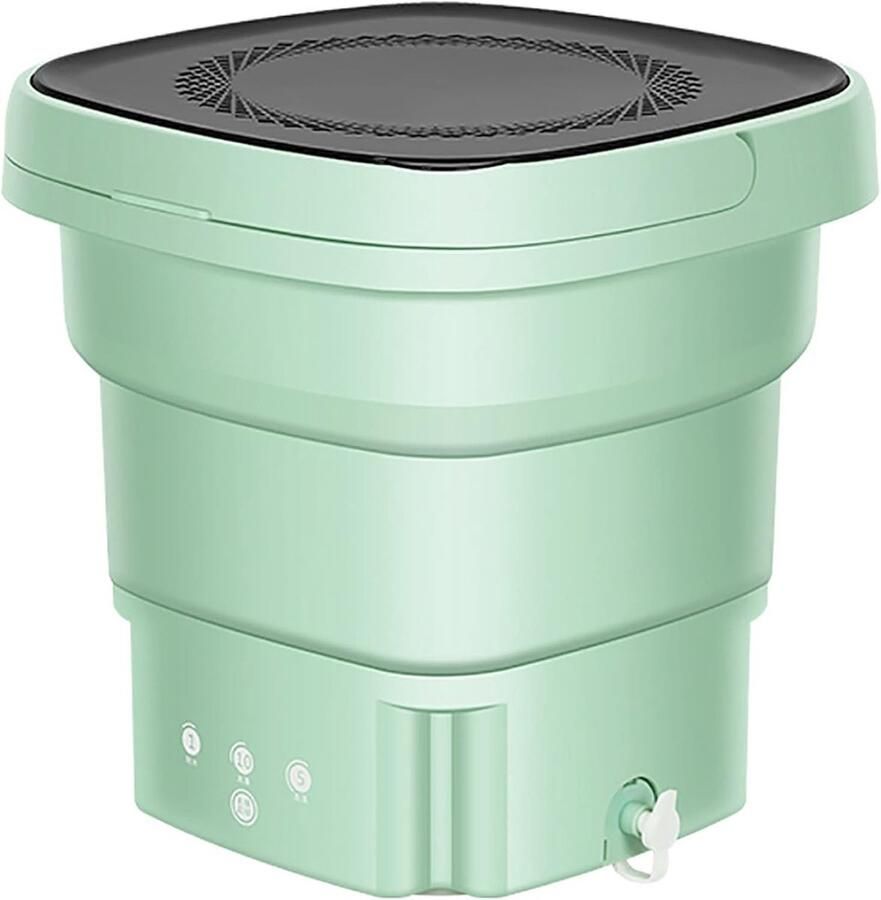 Draagbare Wasmachine Mini Wasmachine Opvouwbaar Kleding Wassen Met Handvat 45 Liter Groen