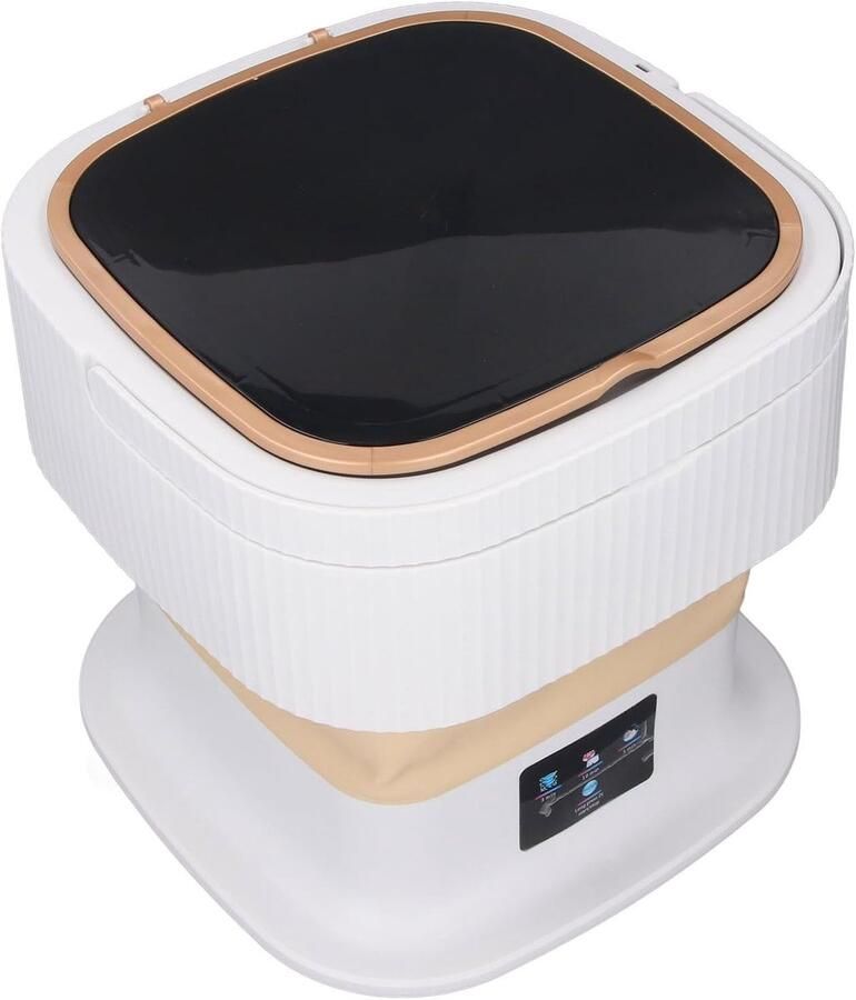Draagbare Wasmachine Mini Wasmachine Opvouwbaar Kleine Kleding Wassen Ruimtebesparend Ontwerp 11.5 Liter Beige