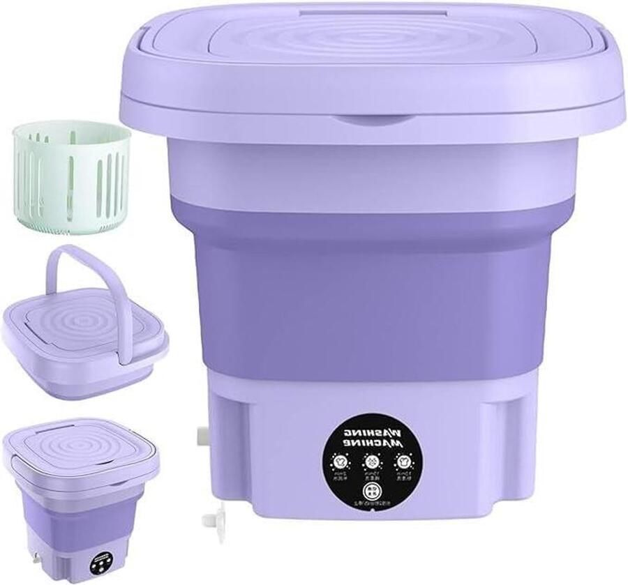 Draagbare Wasmachine Mini Wasmachine Opvouwbaar Reizen en Kleine Ruimtes Eenvoudige Bediening Met Eén Knop