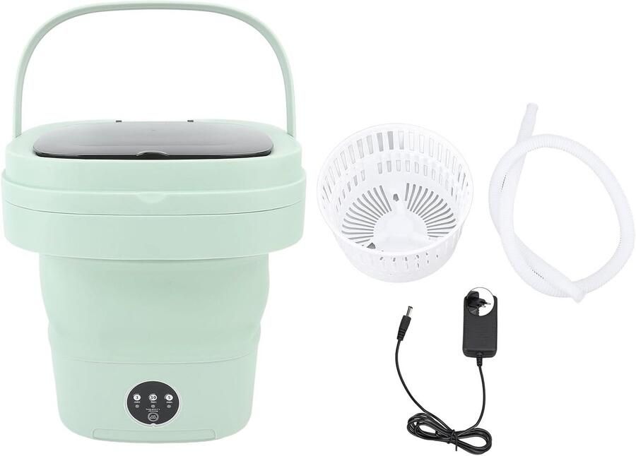 Draagbare Wasmachine Mini Wasmachine Opvouwbaar Kleine Wasjes Wassen Ruimtebesparend Ontwerp 11L Capaciteit Wit