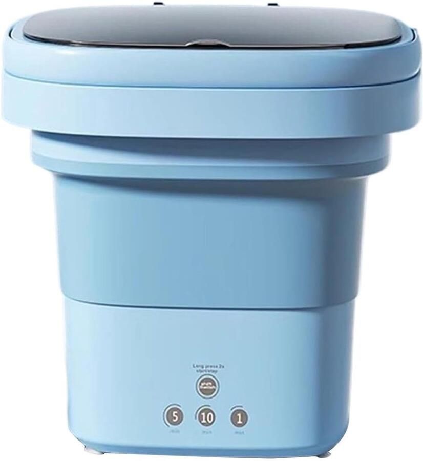 Draagbare Wasmachine Mini Wasmachine Reizen en Camping Opvouwbaar Ontwerp 6 Liter Capaciteit Blauw
