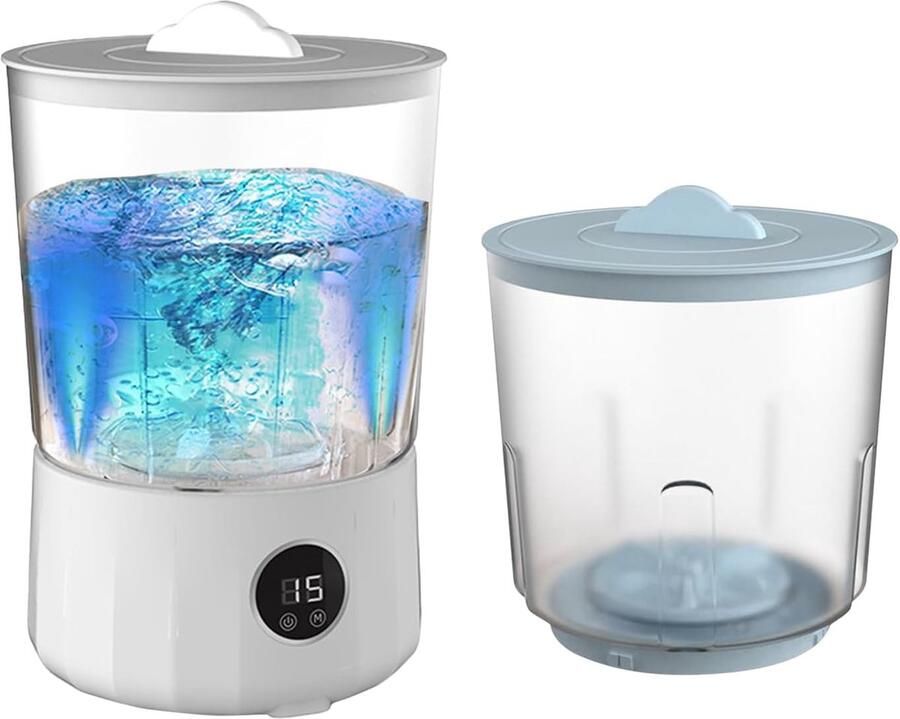 Draagbare Wasmachine Mini Wasmachine Snel Wassen Dubbele Kuip Compact Ontwerp Wit