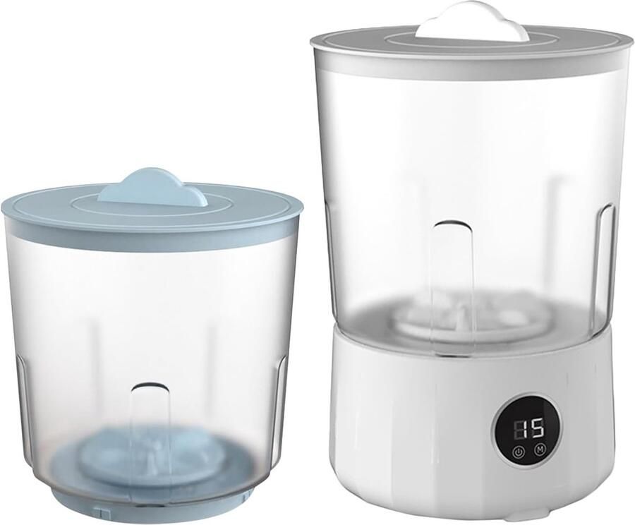 Draagbare Wasmachine Kleine Reiniger Hygiënisch Wassen Dubbele Kuip 1.5 Liter Wit