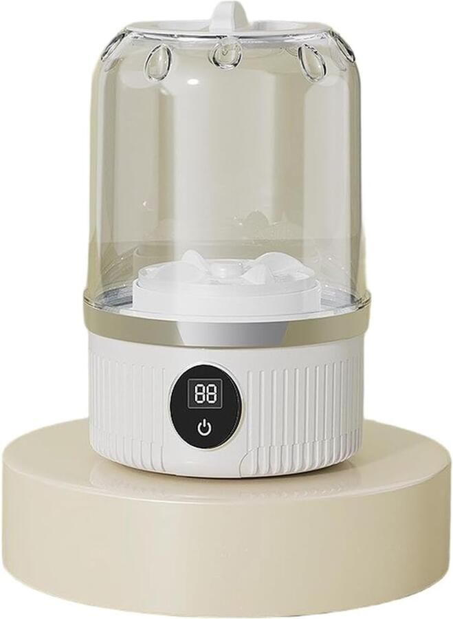 Draagbare Wasmachine Mini Wasreiniger Reizen Onderweg USB Oplaadbaar 20x13x13 cm Wit