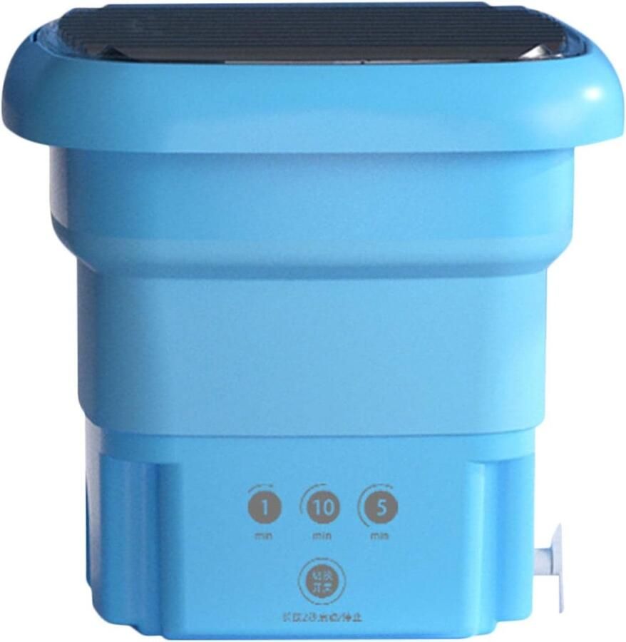 Draagbare Wasmachine Mini Wasser Kleine Kleding Wassen Opvouwbaar Ontwerp 2.8 kg Capaciteit Lichtblauw