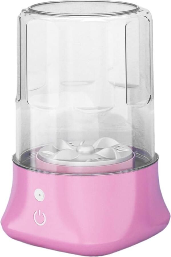 Draagbare Wasmachine Mini Wasserij Ondergoed Reiniger Kleine Kleding Wassen Ingebouwde Batterij 14.1 cm roze