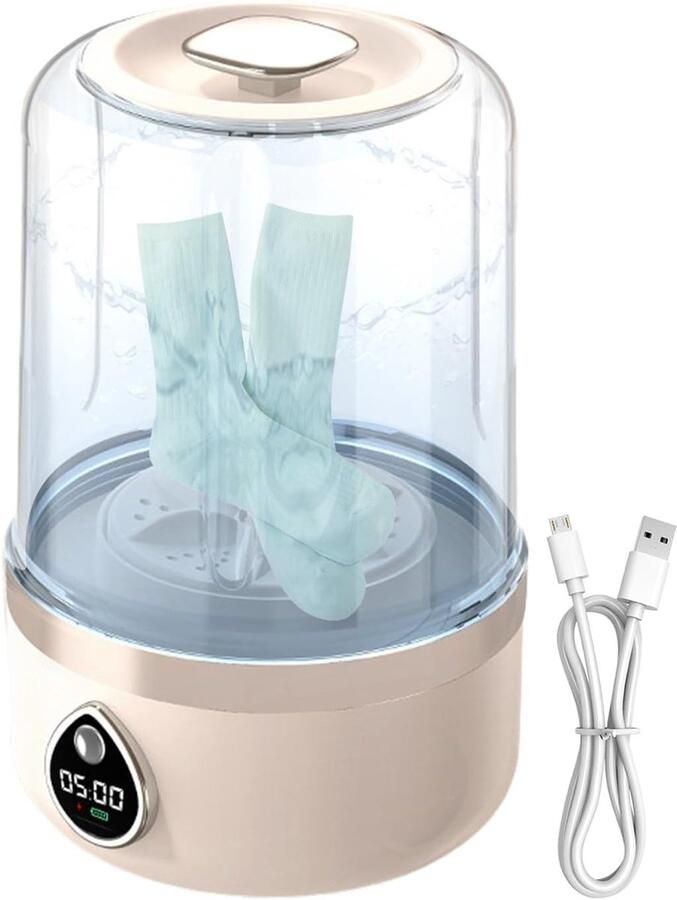 Draagbare Wasmachine Ondergoed Wasmachine Reizen en Thuis Compact Opvouwbaar Ontwerp 14 x 14 x 14 cm